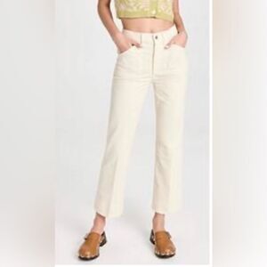 NWT RE/DONE 70s pocket loose flare in vintage ivory. 31